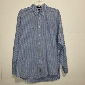 Tommy Hilfiger Golf Size Medium Blue Checked Button Down